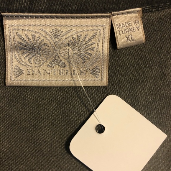 New Danielle Drop Waist Oil Dye Exposed Seam Top - Picture 5 of 9